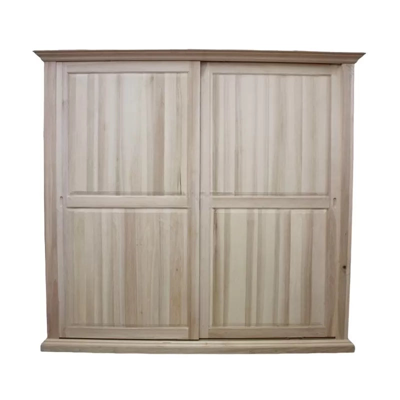 armadio classico 2 porte scorrevoli legno grezzo 275x66x254 (2166) - Mobili 2G