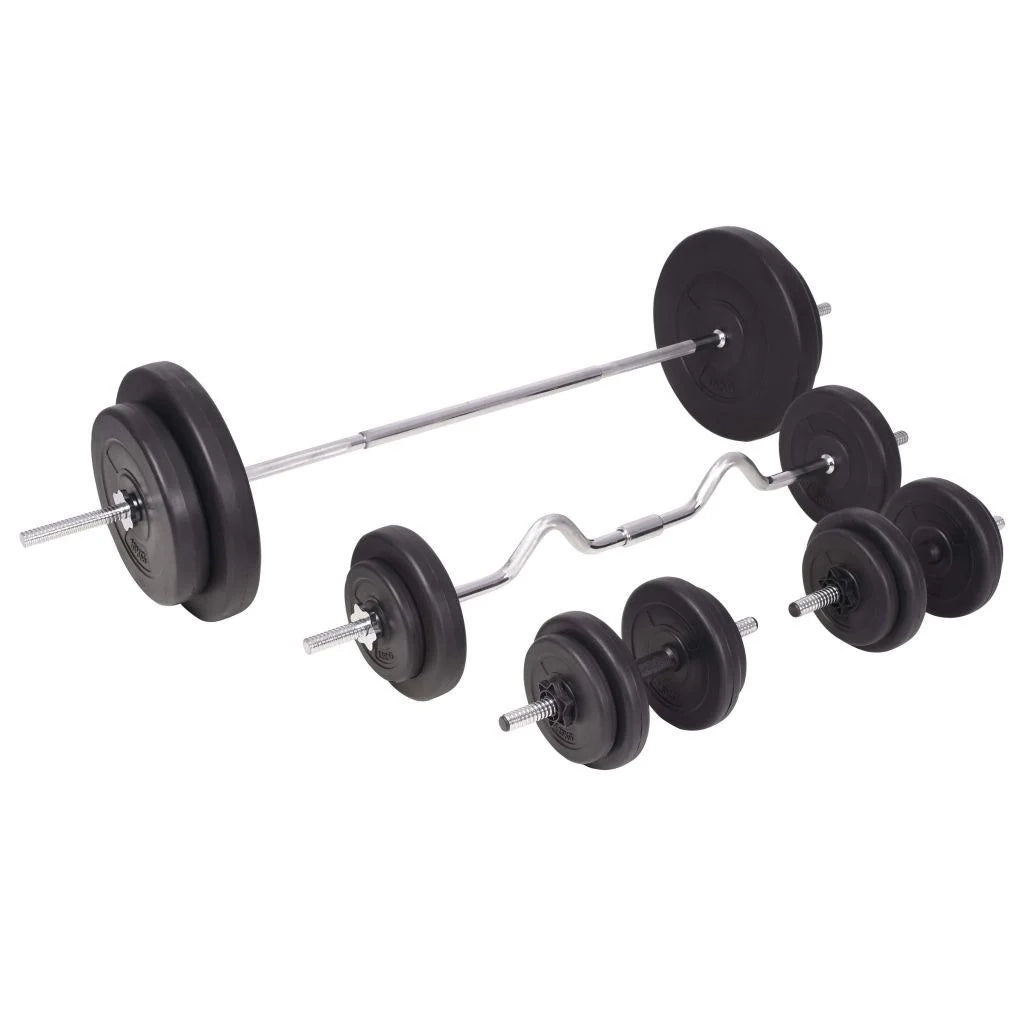 Set di manubri e bilancieri 90 kg sollevamento pesi fitness sport 02_0000750
