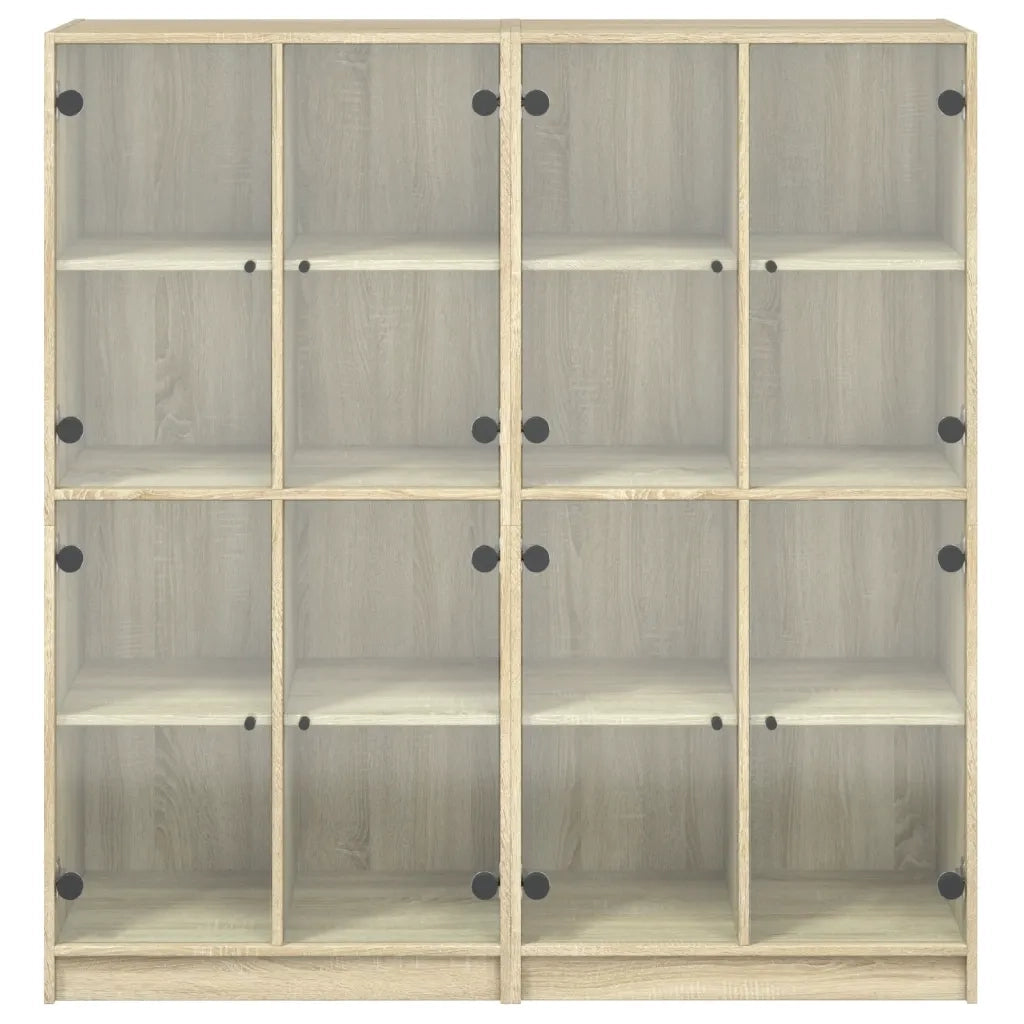 vidaXL Libreria Ante Rovere Sonoma 136x37x142 cm in Legno Multistrato