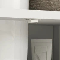 kleankin Mobile Sottolavabo con Ripiano e Armadietto, Intaglio e U e 2 Ante, 60x30x60 cm, Bianco