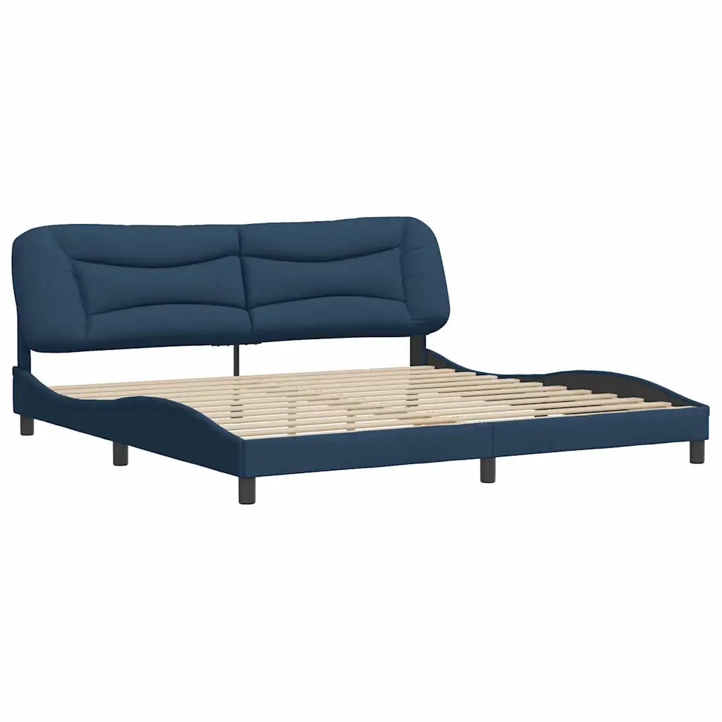 Giroletto senza Materasso Hvar Blu 200x200 cm in Tessuto 3207799
