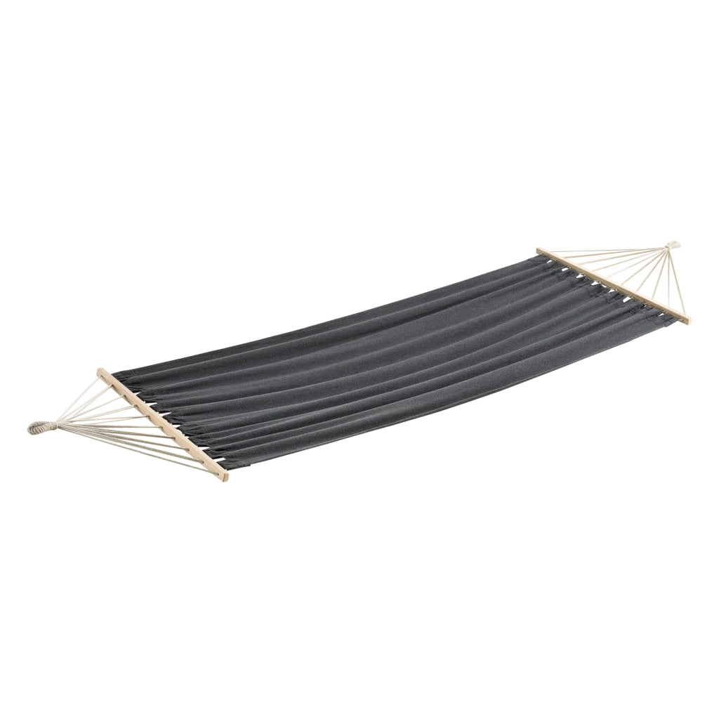 Amaca con Supporto in Acciaio con Telo 200 x 100 cm - Grigio Scuro [en.casa]