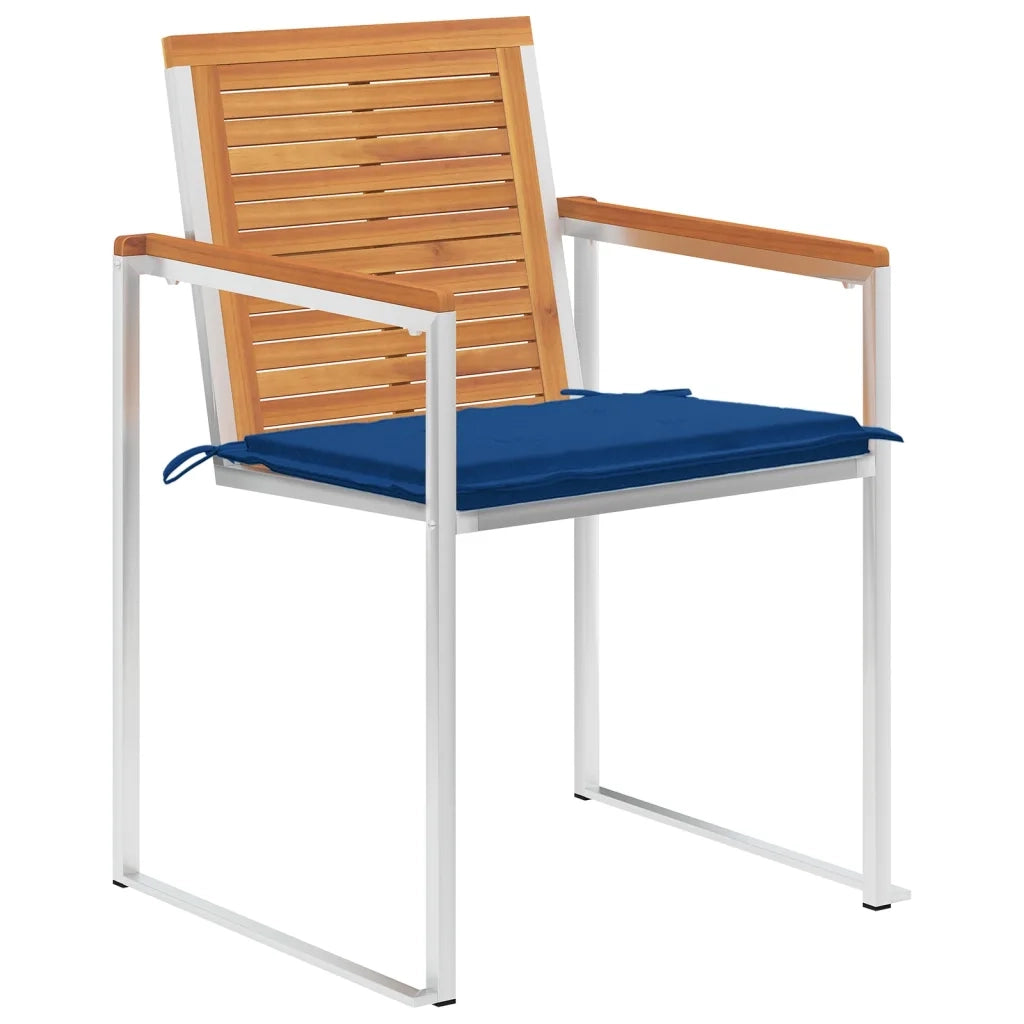 Sedie da Giardino con Cuscini 6 pz in Legno Massello di Acacia 3078507