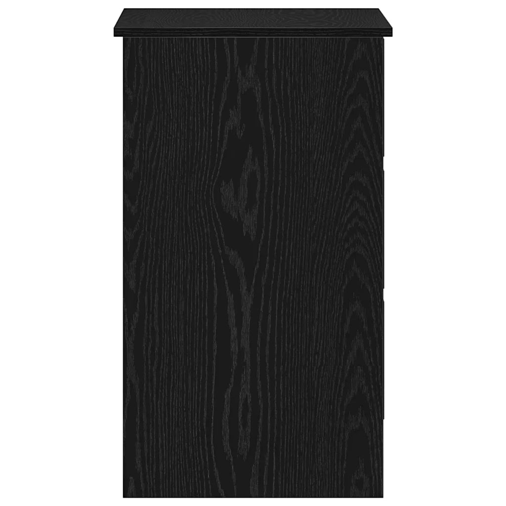 Scrivania Rovere Nera 90x45x76 cm in Legno Multistrato 862490