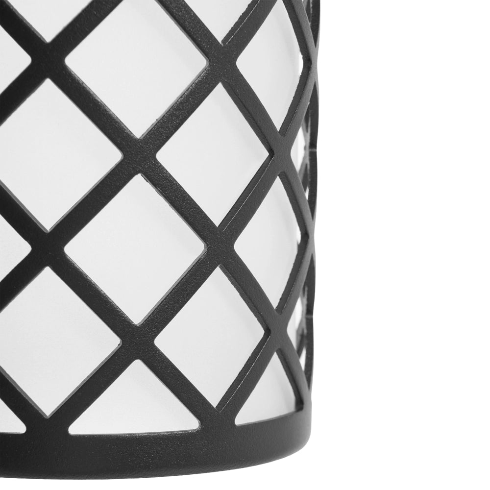 Set di 2 lampade a sospensione in alluminio nero con finitura opaca, illuminazione da esterno, decorazione da giardino, stile moderno