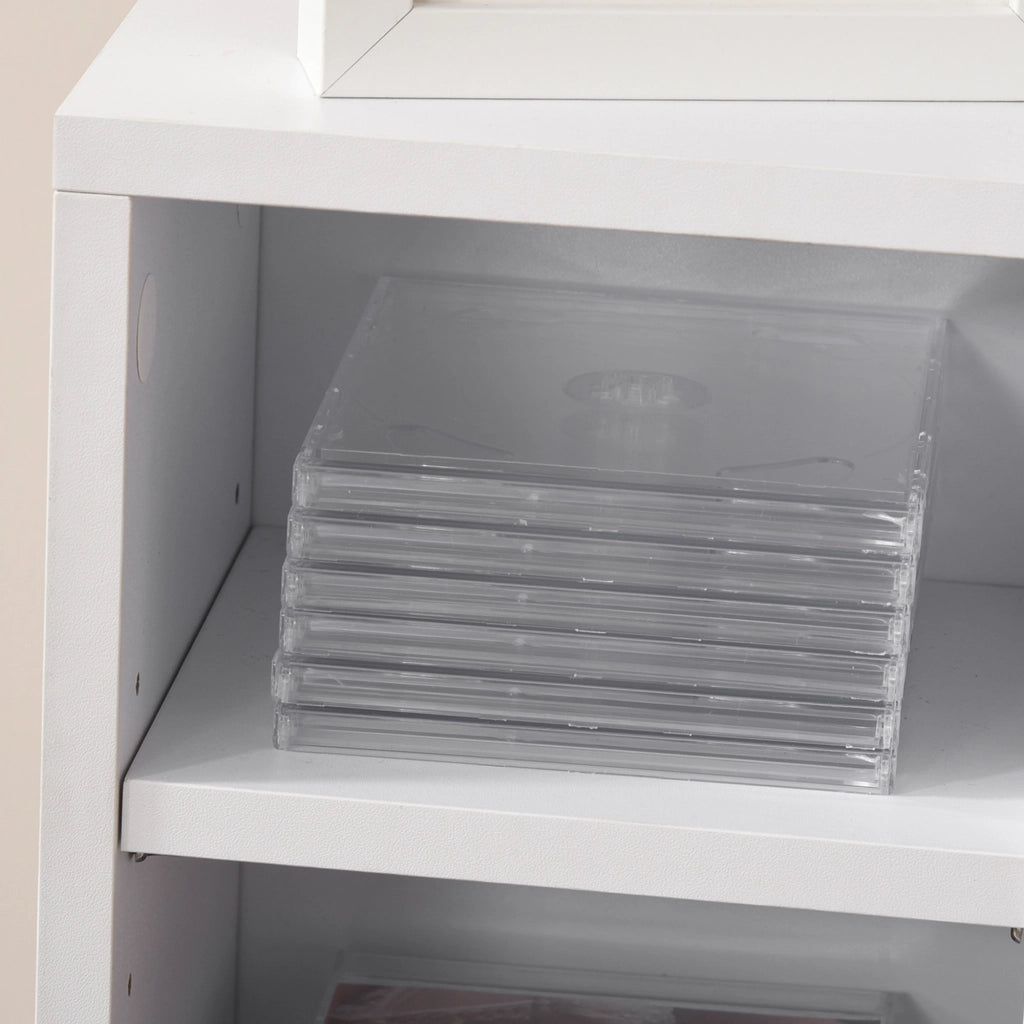 Armadio da parete per CD e DVD ¨C zephmum ¨C 6 + 6 compartimenti 21x22.5x88.5 cm bianco