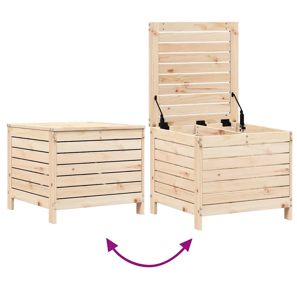 Sedia da giardino-Poggiapiedi da Giardino 62x63,5x53,5 cm Legno Massello di Pino