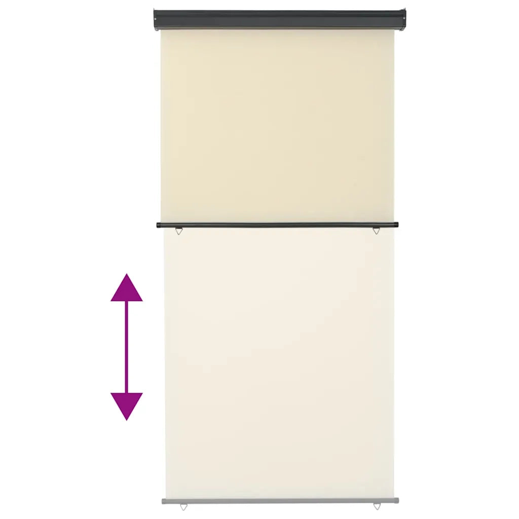 Tendalino Laterale per Balcone-Tenda da Sole Laterale per Patio 125x250 cm Crema