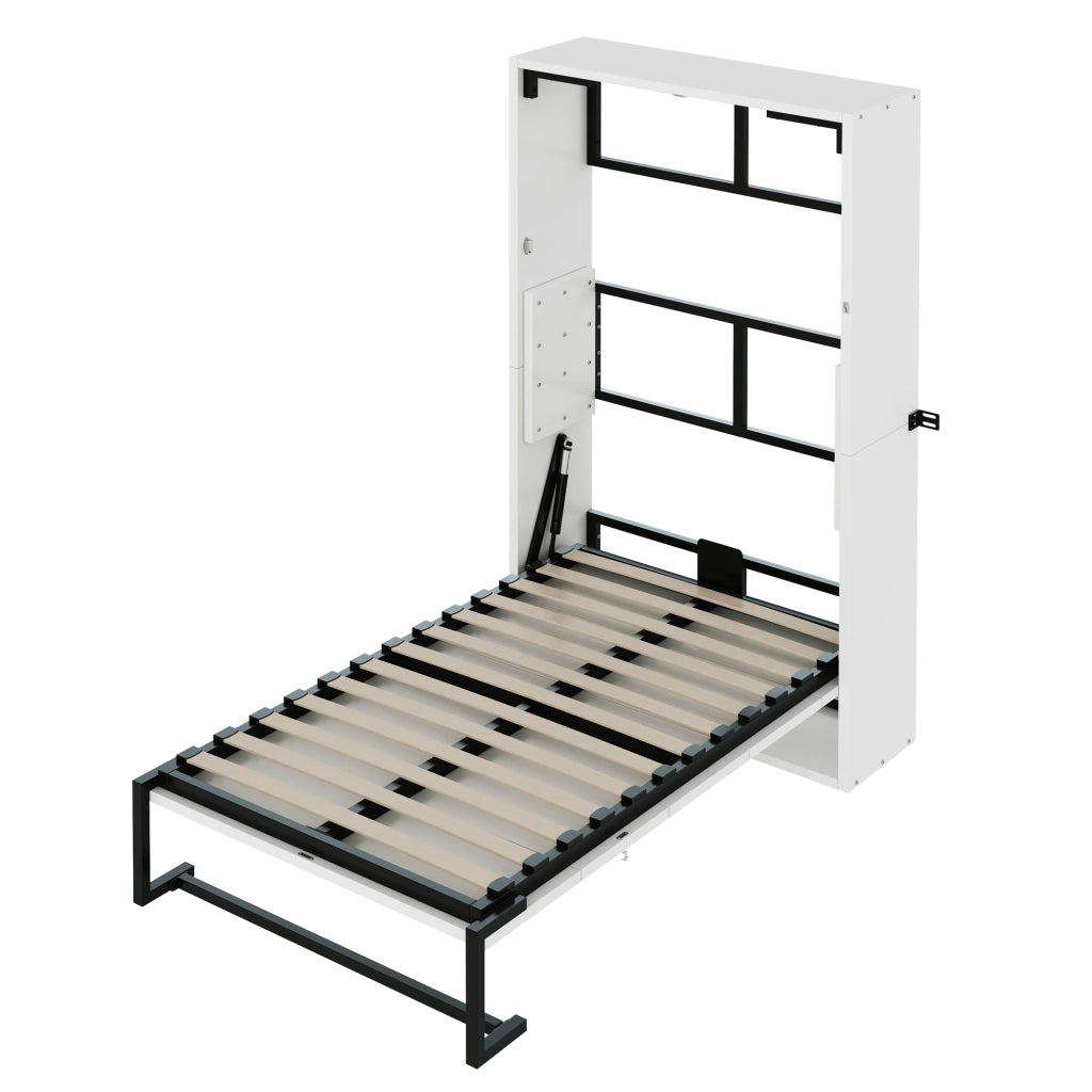 Piano a muro Murphy 90*200 telaio metallico e pannello in legno fissazione a chiave robusto silenzioso e multifunzionale
