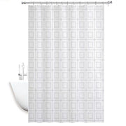 Trade Shop - Tenda Doccia Antimuffa Impermeabile 240 X 200 Cm Con Anelli Bagno Quadrati 59390 -