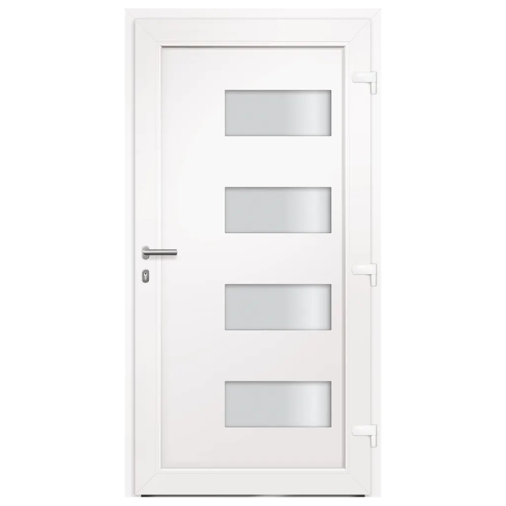 Porta d'Ingresso in Alluminio e PVC Bianco 100x210 cm cod mxl 72121