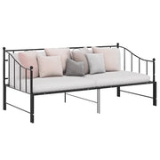 Telaio Divano Letto Estraibile Nero in Metallo 90x200 cm cod mxl 46267