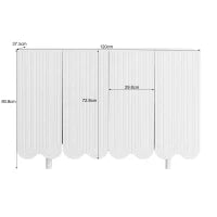 Credenza a goccia, con ante sagomate,  120×37,5×80,8 cm, Bianco