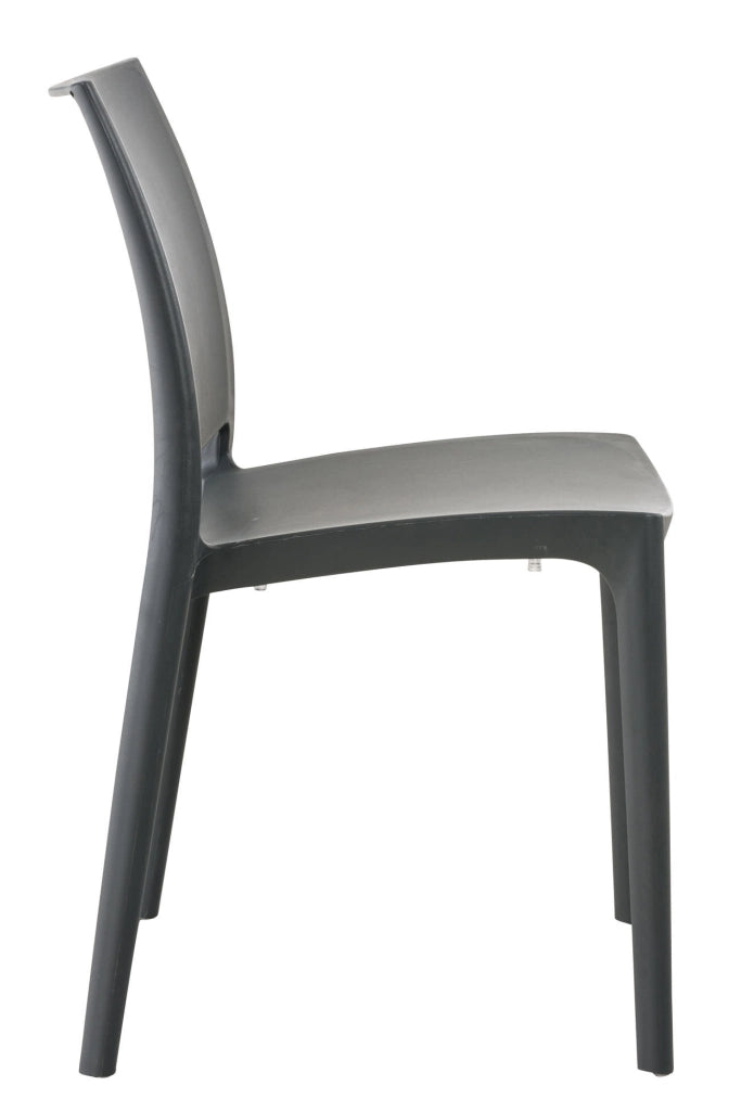 Sedia outdoor Maya impilabile grigio scuro