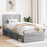 Struttura del letto con stoccaggio e testata 3 pcs-Giroletto con contenitore 102061