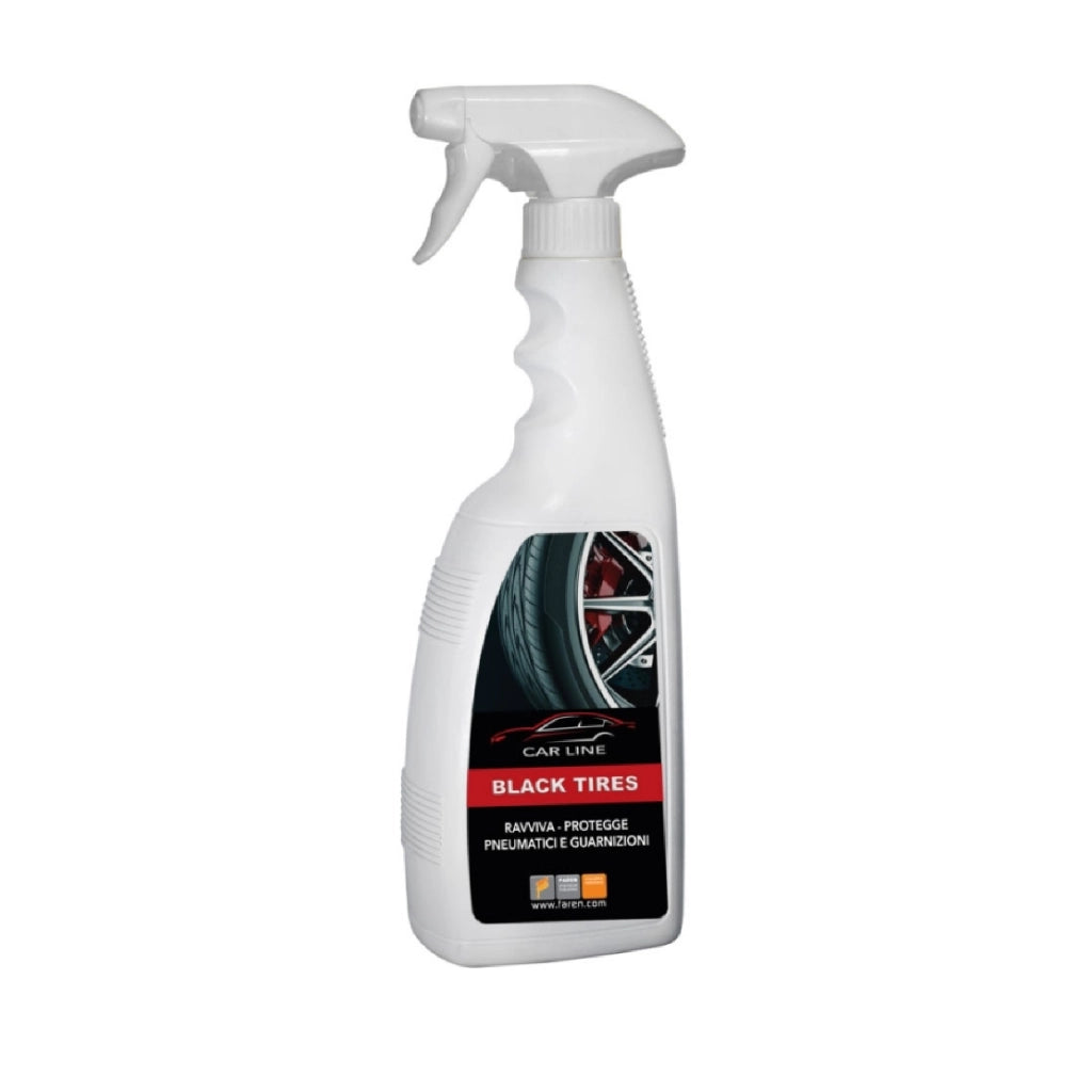 BLACK TIRES nero gomme liquido rinnova ravviva protegge pneumatici guarnizioni 750 ml