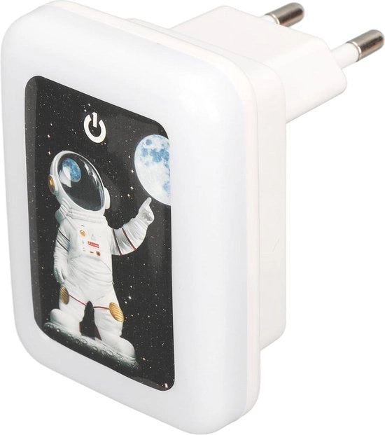 Caricabatteria LED con protezione antifiamma doppia e regolazione di luminosità tramite tocco - 5V 2,4A - per camera da letto.