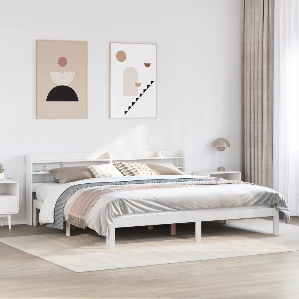 Giroletto con Testiera senza Materasso Bianco 180x200 cm