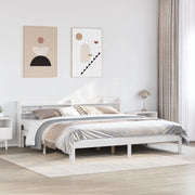 Giroletto con Testiera senza Materasso Bianco 180x200 cm