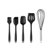 Set 5 Pezzi Mestoli da Cucina in Silicone Frusta in Acciaio