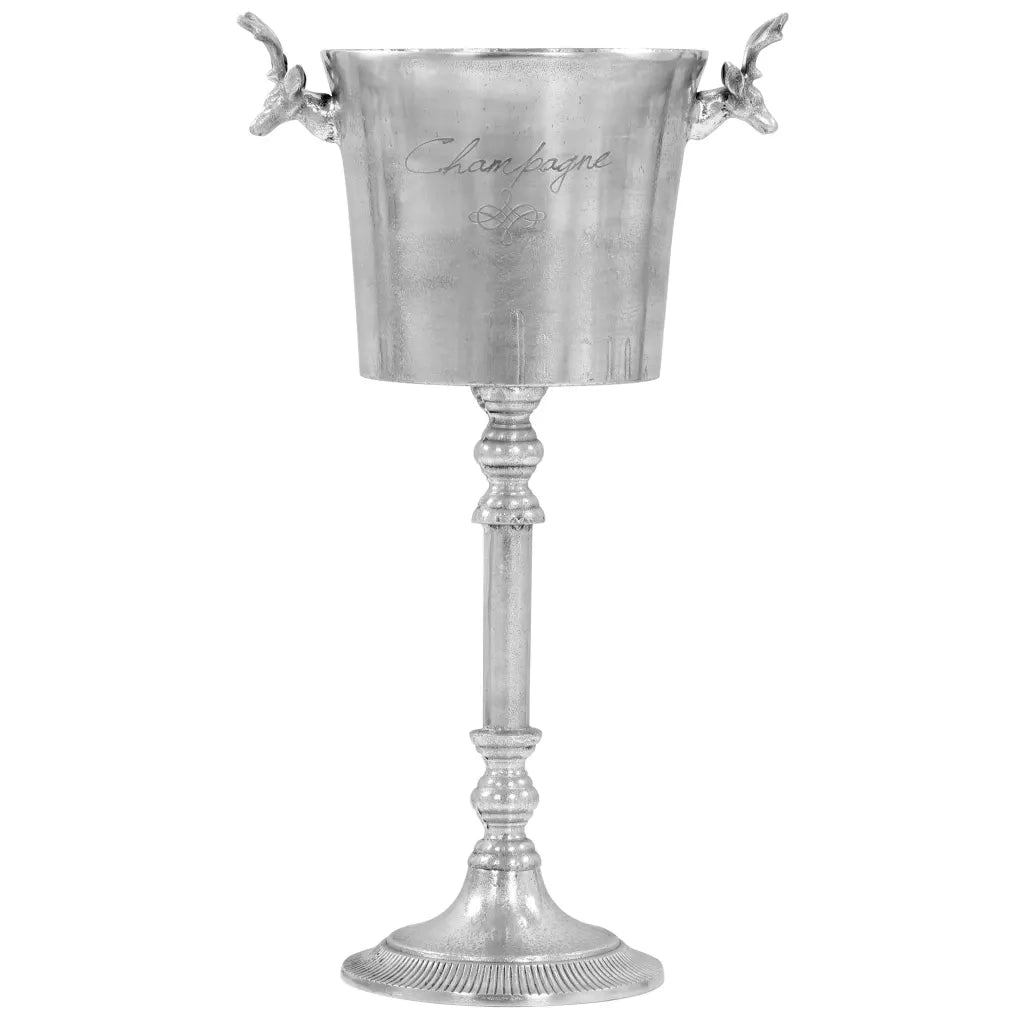 Secchiello per Champagne Alluminio Massiccio 39x29x71cm Argento cod mxl 54620