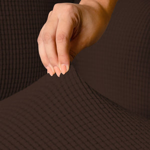 Copridivano Elasticizzato 1 Posto in Poliestere Leslie Marrone