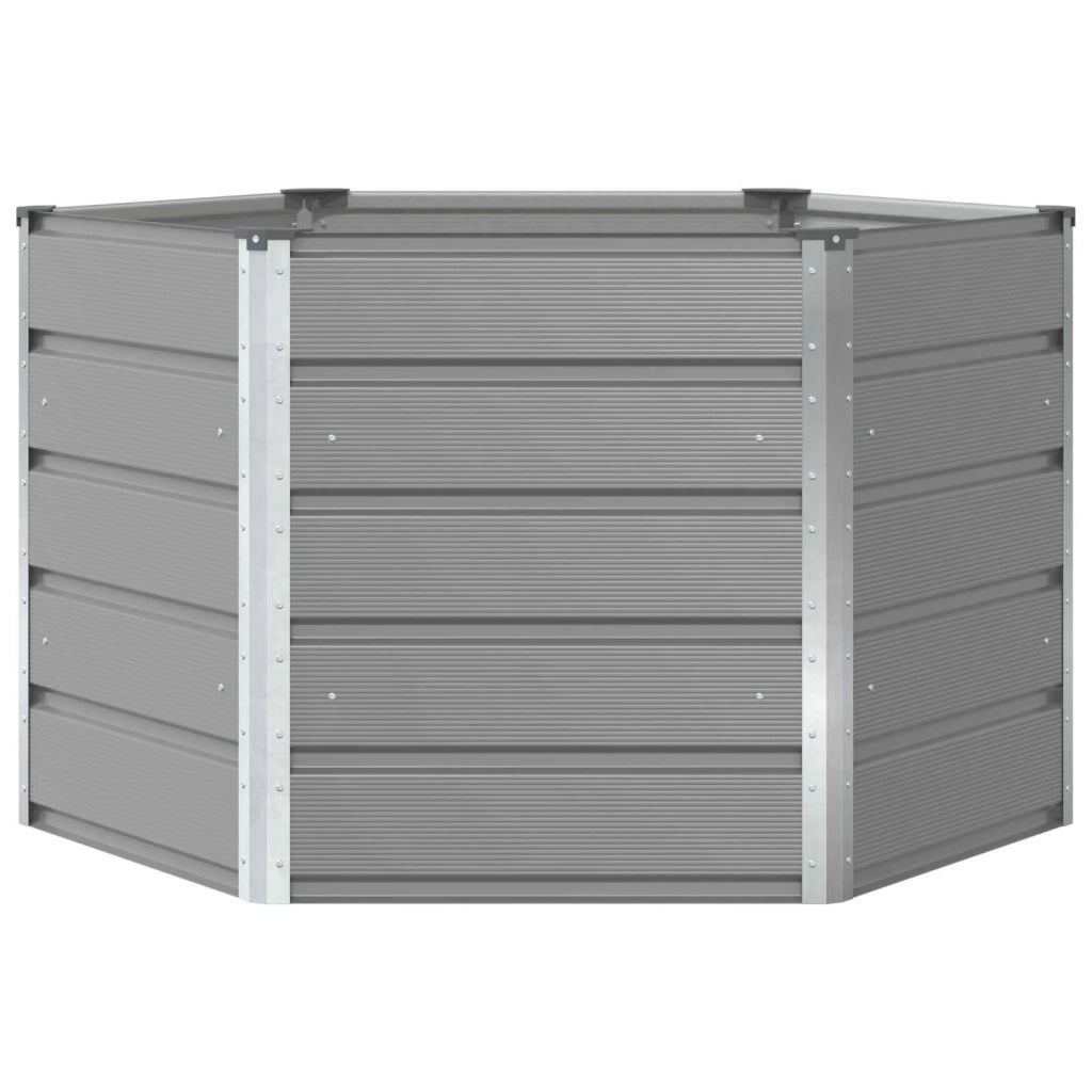 Fioriera | Cassetta per fiori | Vaso Grigio chiaro 129 x 129 x 75 cm Acciaio