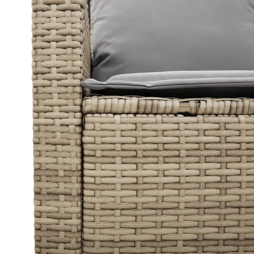 Set Divano da Giardino 4 pz con Cuscini Beige in Polyrattan 4103866