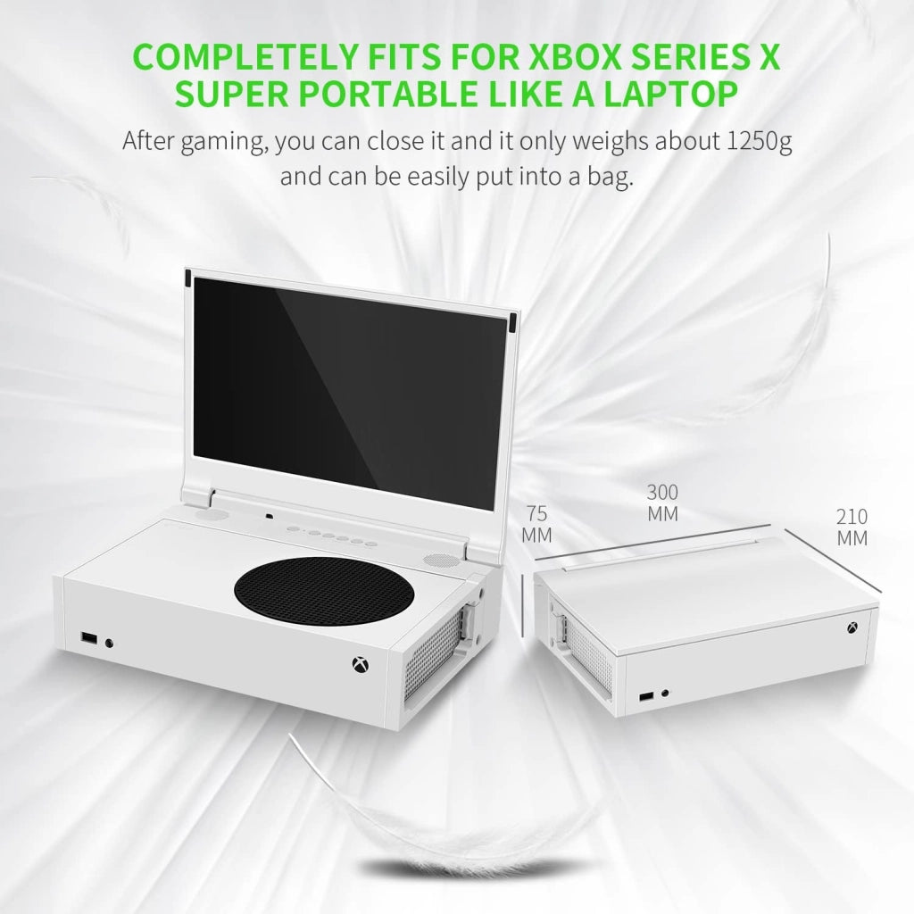 12,5” Monitor per Xbox Series S, Monitor Portatile FHD 1080P per Xbox Series S, Schermo IPS per Xbox Series S con Doppi Altoparlanti, HDMI, HDR, FreeSync, Modalità Gioco