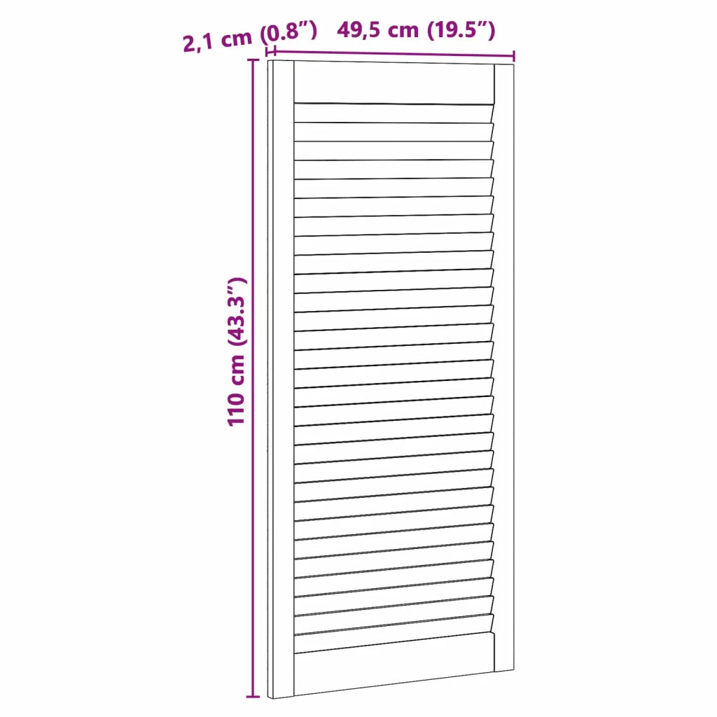 Porta per Armadio con porta 2 pcs Naturale 49,5 x 2,1 x 110 cm 42019257