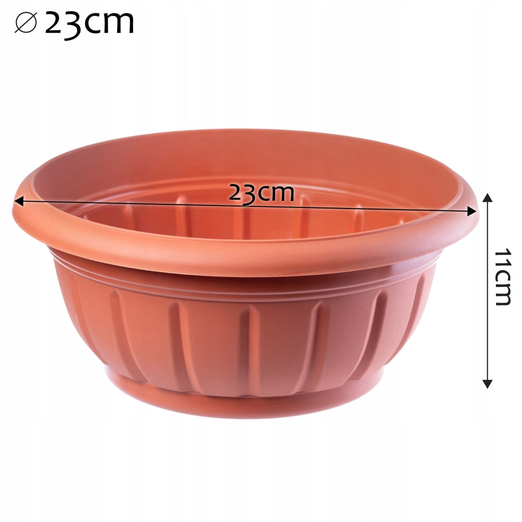 KADAX Coprivaso per fiori, ciotola, cimitero, tomba, fiori, plastica, cimitero, 23 cm, 2 pezzi