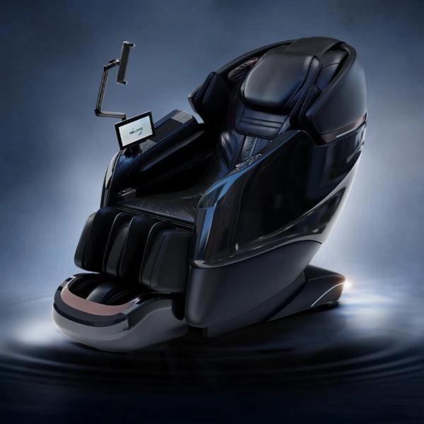 Poltrona massaggiante full body con riscaldamento, guida SL, Bluetooth, Nero