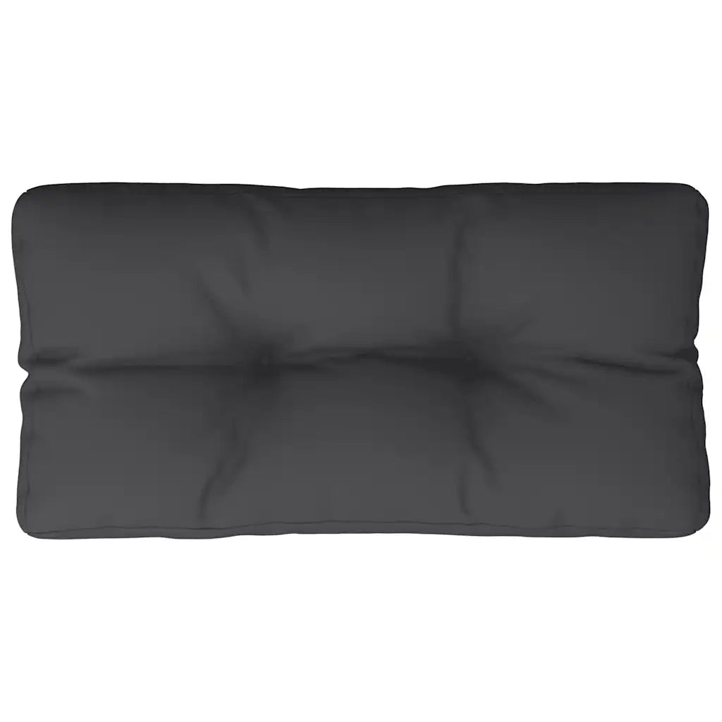 Cuscino per Pallet Nero 80x40x12 cm in Tessuto