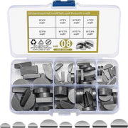 Set Assortimento Spie Premium 80 pezzi - Adatto per Set di Spie di Dritto e Crenellata - 3-4-5-6 mm Spie con Foro - Vite e Puleggia