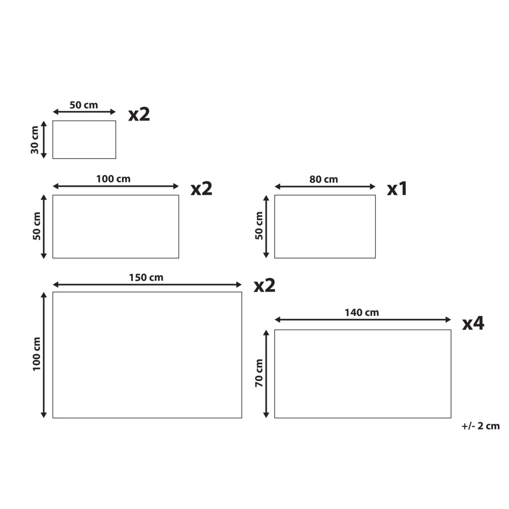 Set di 11 asciugamani Beige Sabbia in cotone per ospiti Asciugamano da bagno e tappetino da bagno