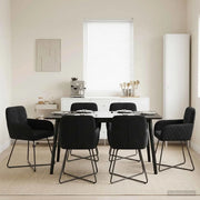 Sedie da pranzo 6 pcs Velluto (V) Nero 59 x 56,5 x 86 cm 3428224