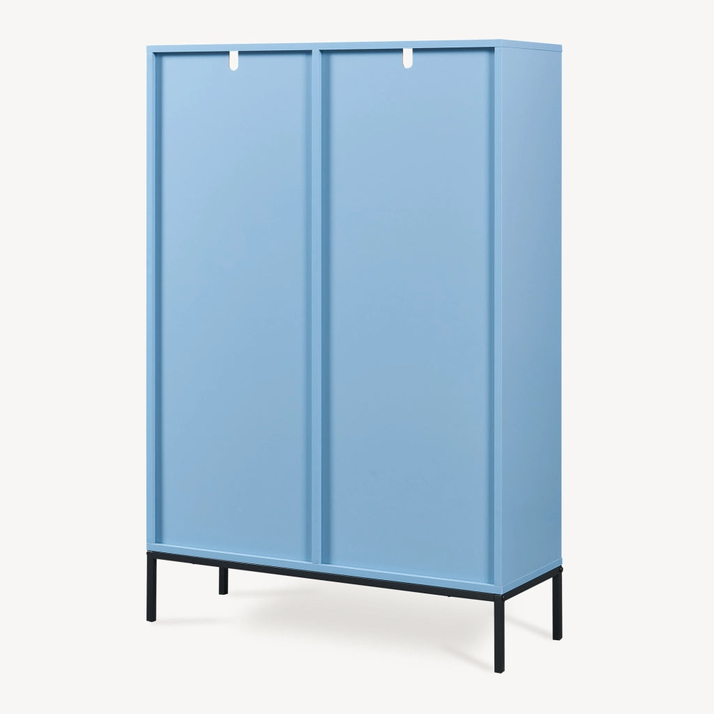 Libreria Colwyn con 6 Ripiani Scaffale da Terra 120 x 80 x 30 cm - Blu [en.casa]