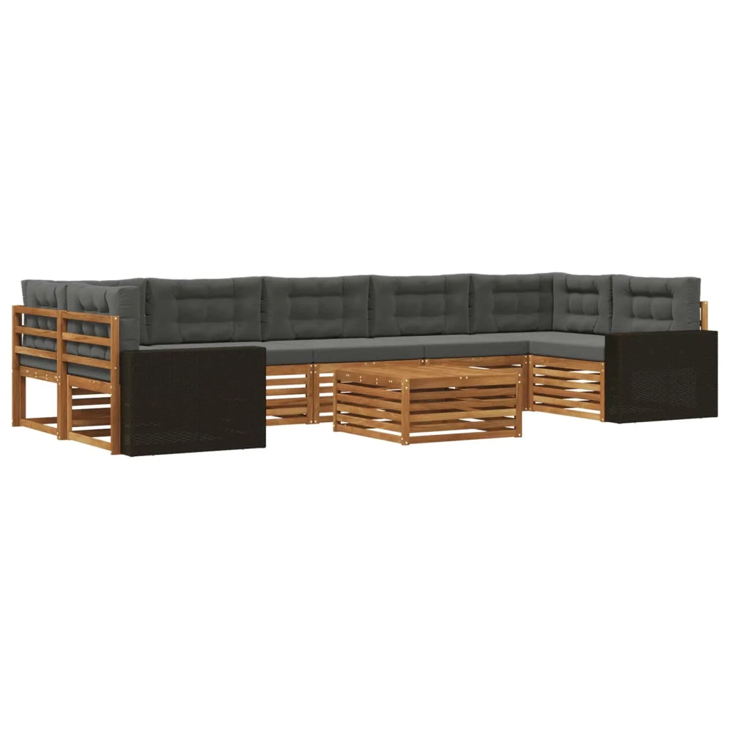Set di divani da esterno 8 pcs Naturale e Antracite 3383155