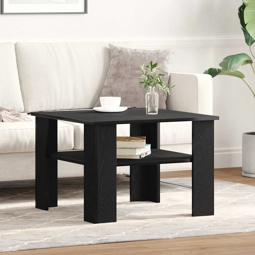 Tavolino da salotto | Tavolino da caff¨¨ | Tavolino da Soggiorno Rovere Nero 60 x 60 x 42 cm