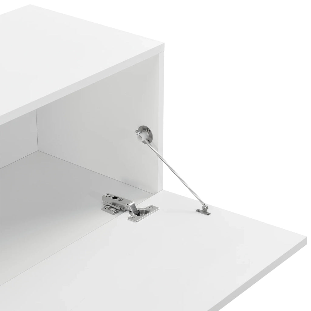 Elegante mobile porta TV da parete con 2 cassetti 140 cm bianco 03_0005188