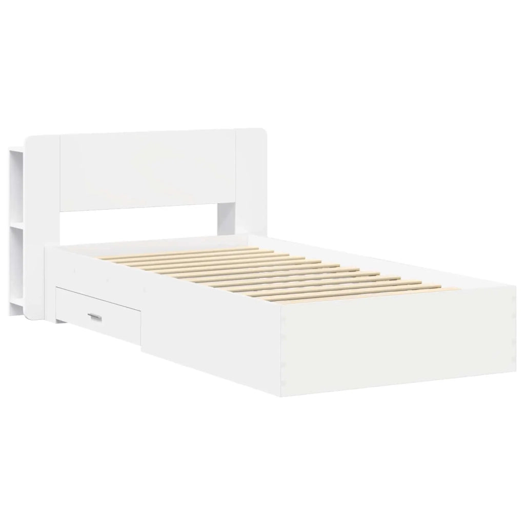 Telaio del letto con storage con testiera Bianco 80 x 200 cm 3433708