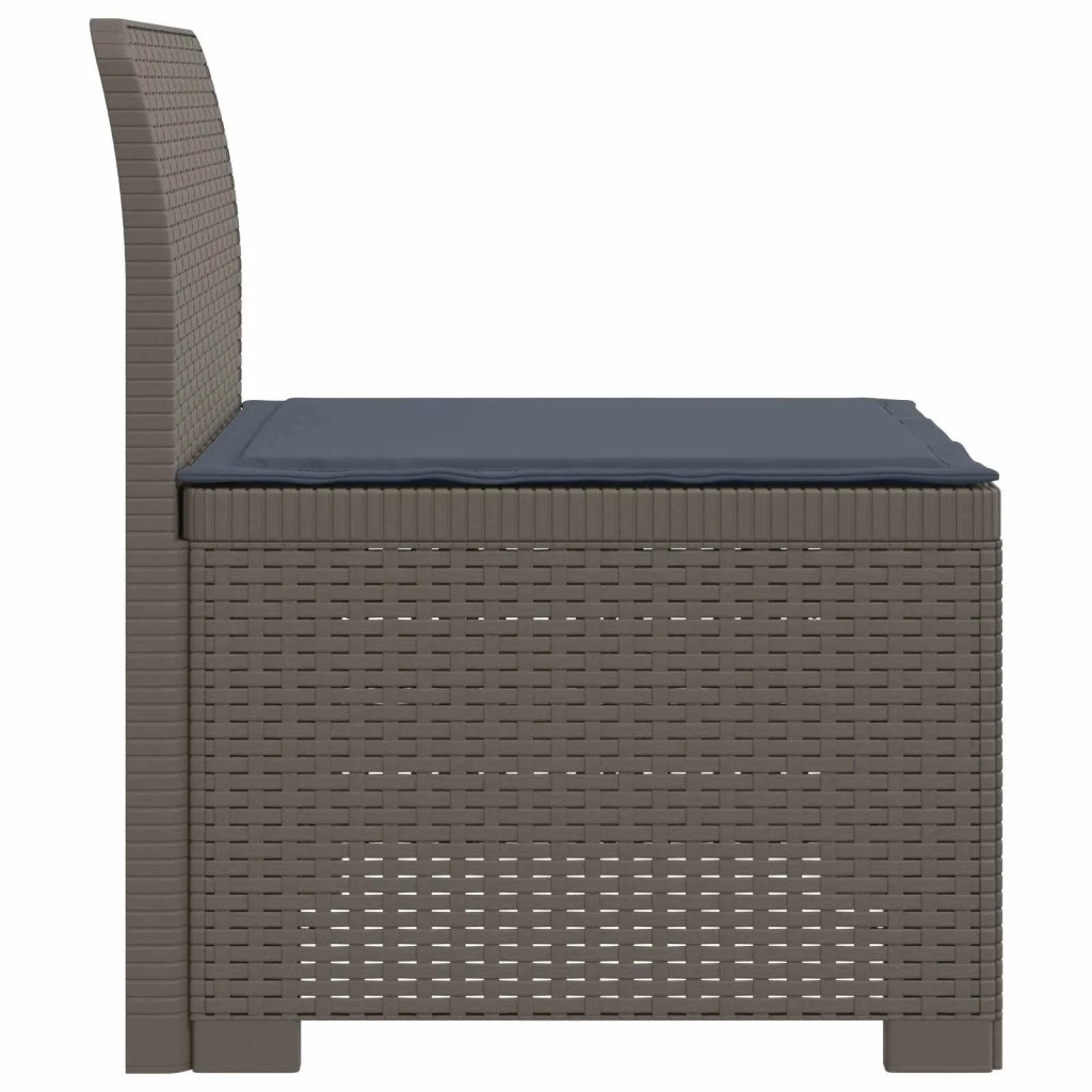 Divano da esterno-Divano da Giardino a 1 Posto con Cuscino Aspetto Rattan PP 579411