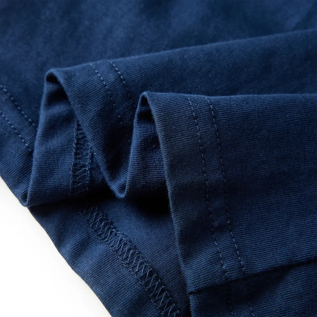 Maglietta da Bambino Maniche Lunghe Blu Marino 128 12812