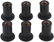 Set di viti M5 in ottone premium con manubrio in gomma - 6 pezzi - adatti per motori e kayak - duraturi e resistenti