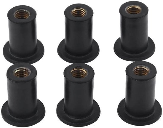 Set di viti M5 in ottone premium con manubrio in gomma - 6 pezzi - adatti per motori e kayak - duraturi e resistenti