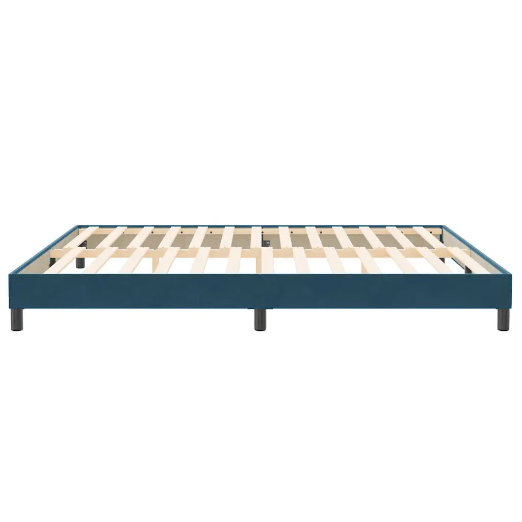 Letto a Molle senza Materasso Blu Scuro 200x210 cm in Velluto 3315847