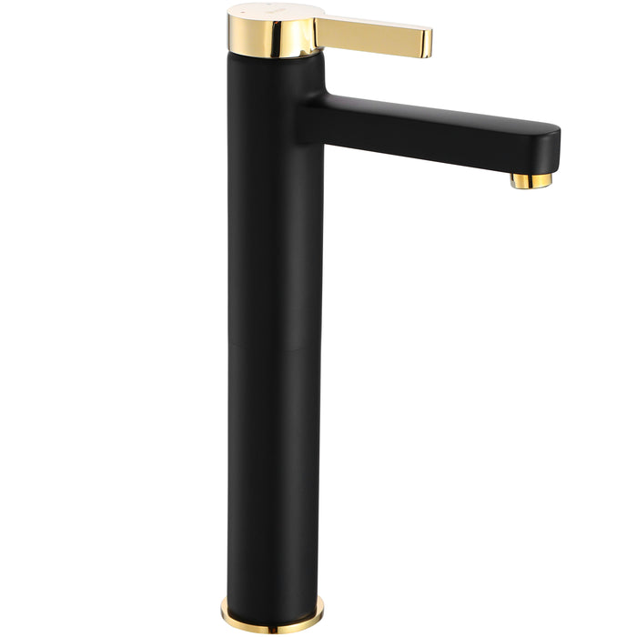 Rubinetto Da Lavabo Rea Polo Black Gold High