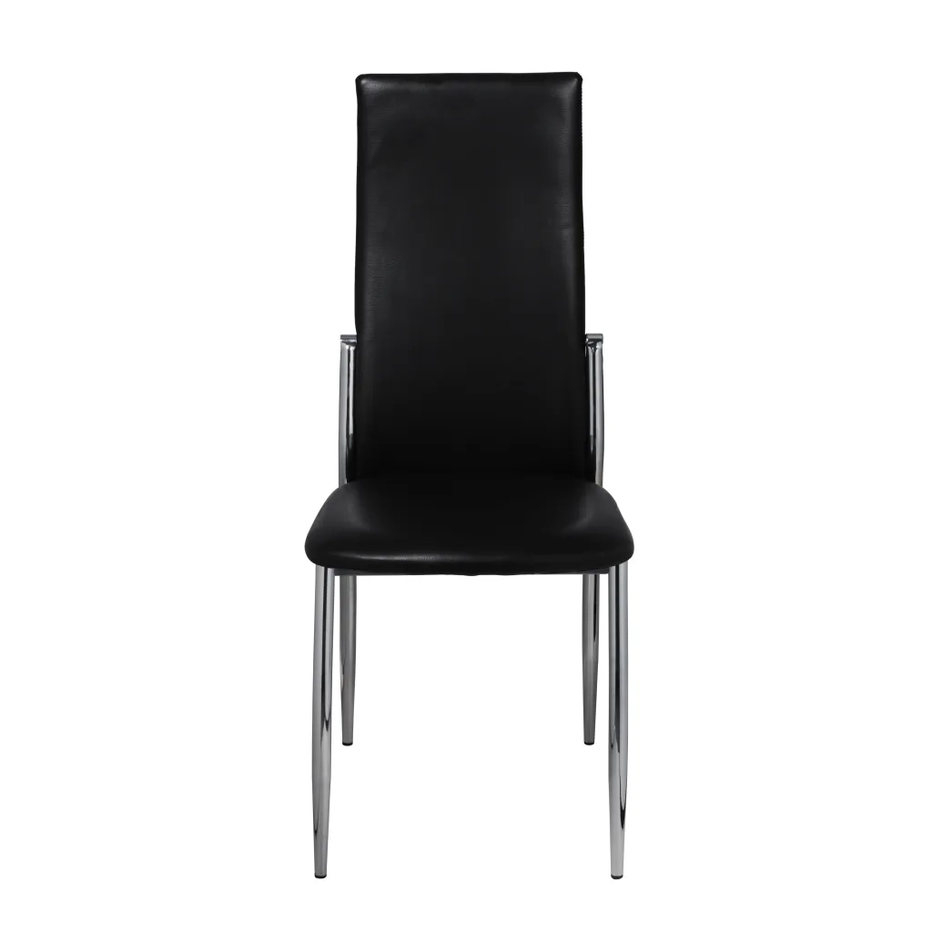 Sedie da Pranzo 2 pz Nere in Similpelle 60569