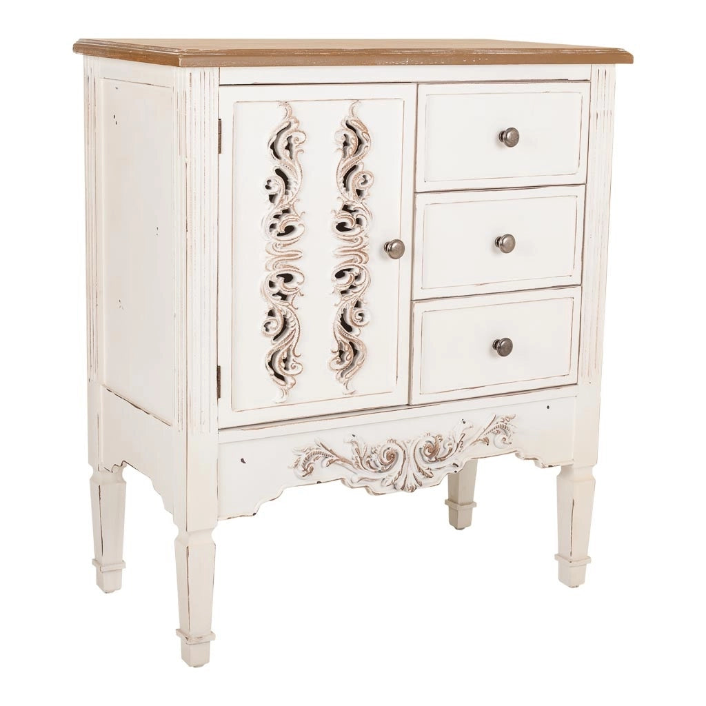 Mobile da ingresso in legno bianco 70x36x80h