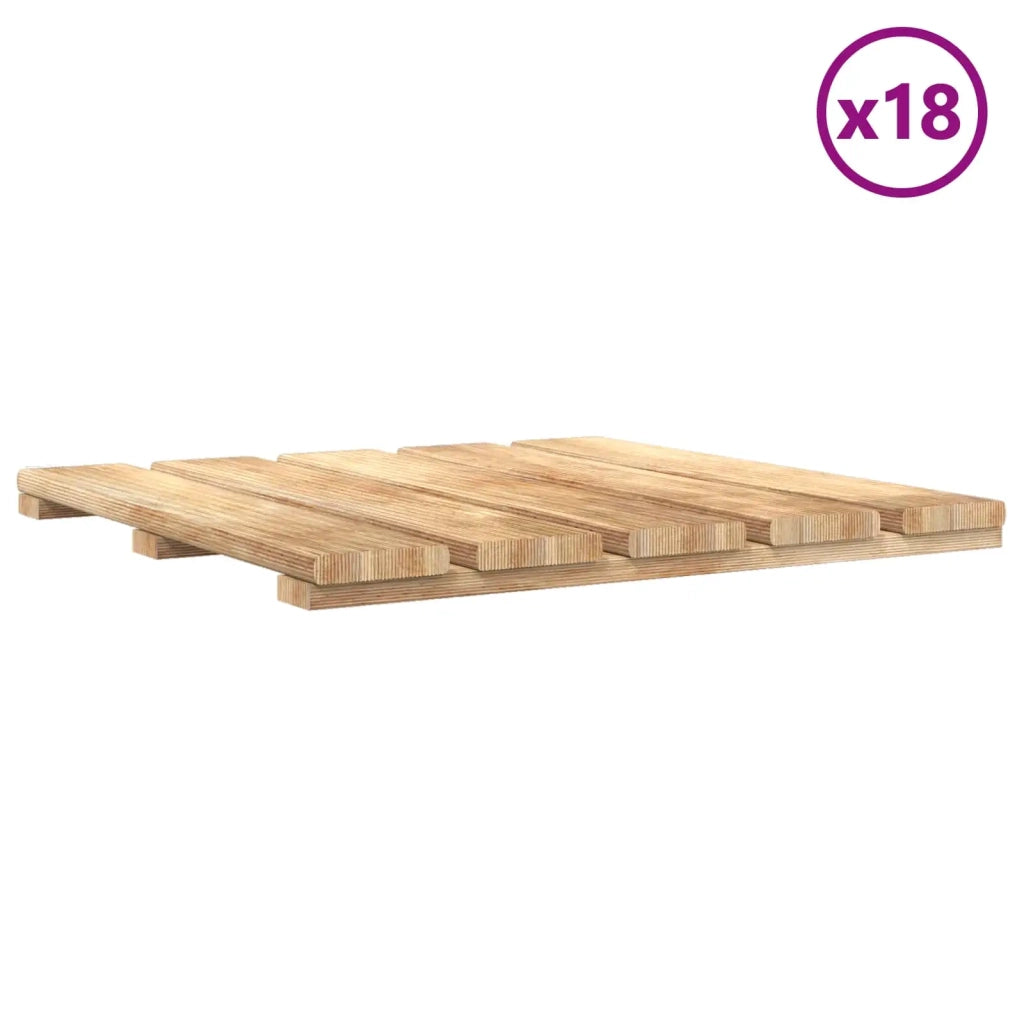 Piastrella per Decking 18 pcs Marrone 50 x 50 cm
